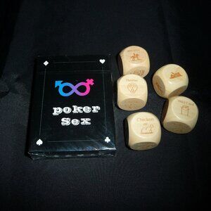 Poker Sex Card Deck, New and Sealed Set (and) 5 Piece Date Night Decision Dice